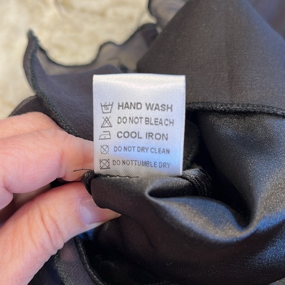 ANGL 100% Silk Strappy Mini Dress | Dark Grey | Size‎ Medium - Picture 10 of 12